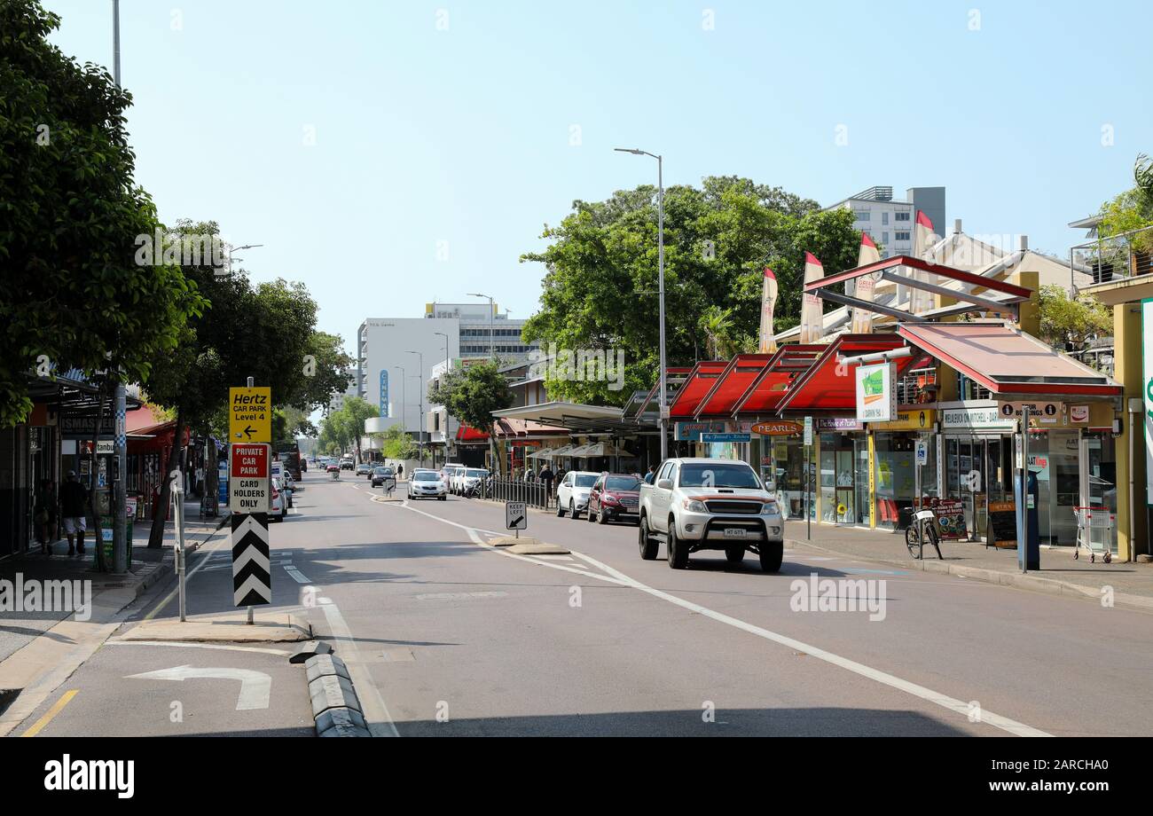 Mitchell Street, Darwin city, Australia. Stock Photo