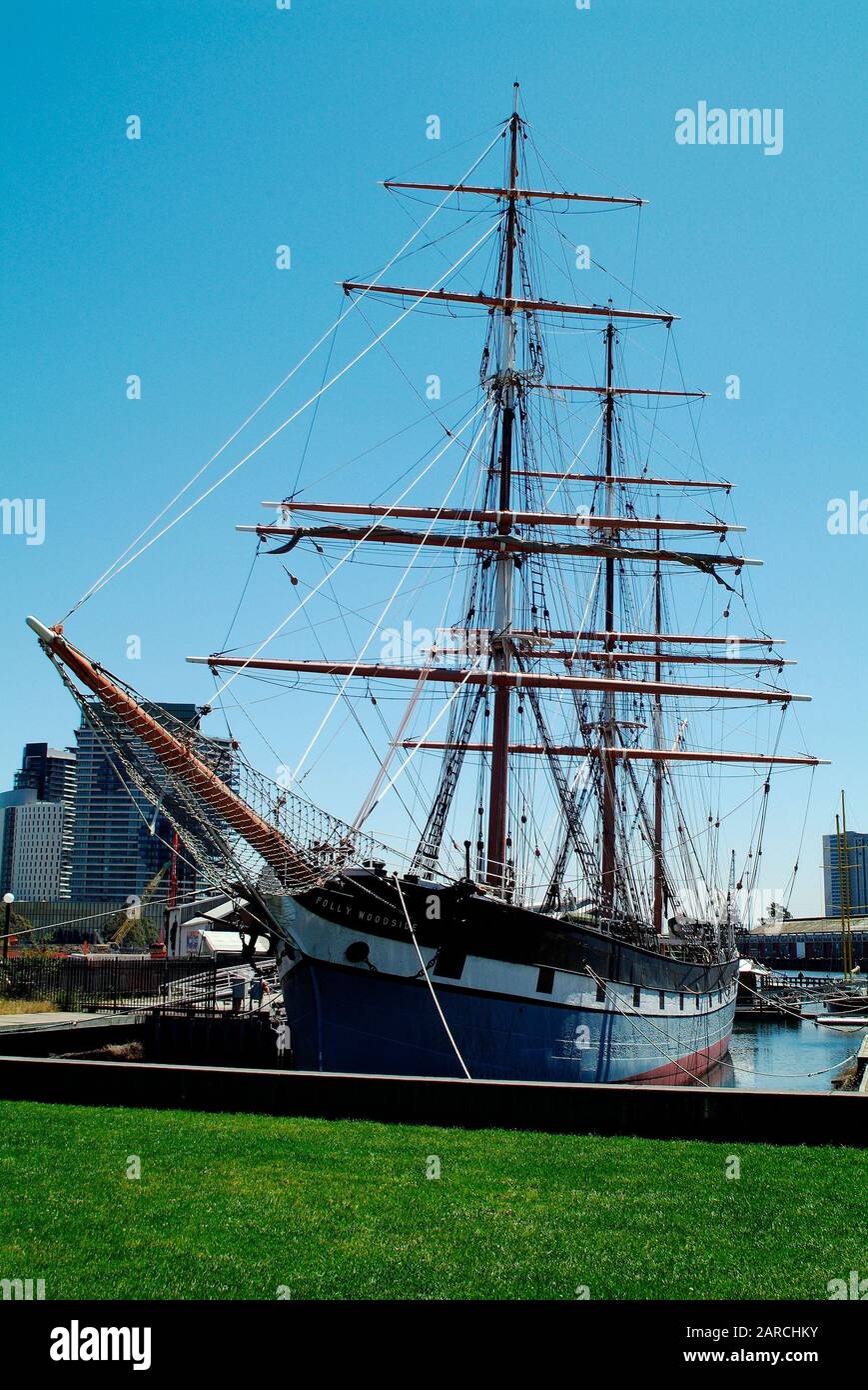 Melbourne, VIC, Australia - November 09, 2006: Vintage sailing ship Polly Woodside used as Maritime Museum, situated on Southbank district on Yarra Ri Stock Photo