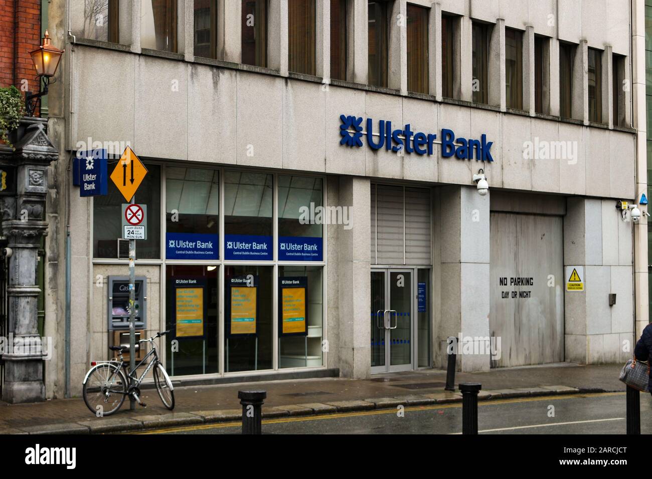 Dublin Ireland, January 18 2018: Editorial photo of Ulster Bank. Ulster bank is a large commercial bank in Ireland. Stock Photo