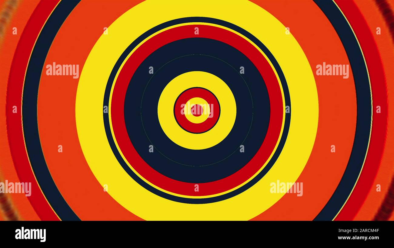 Colorful round tunnel with radial stripes, computer generated. 3d ...