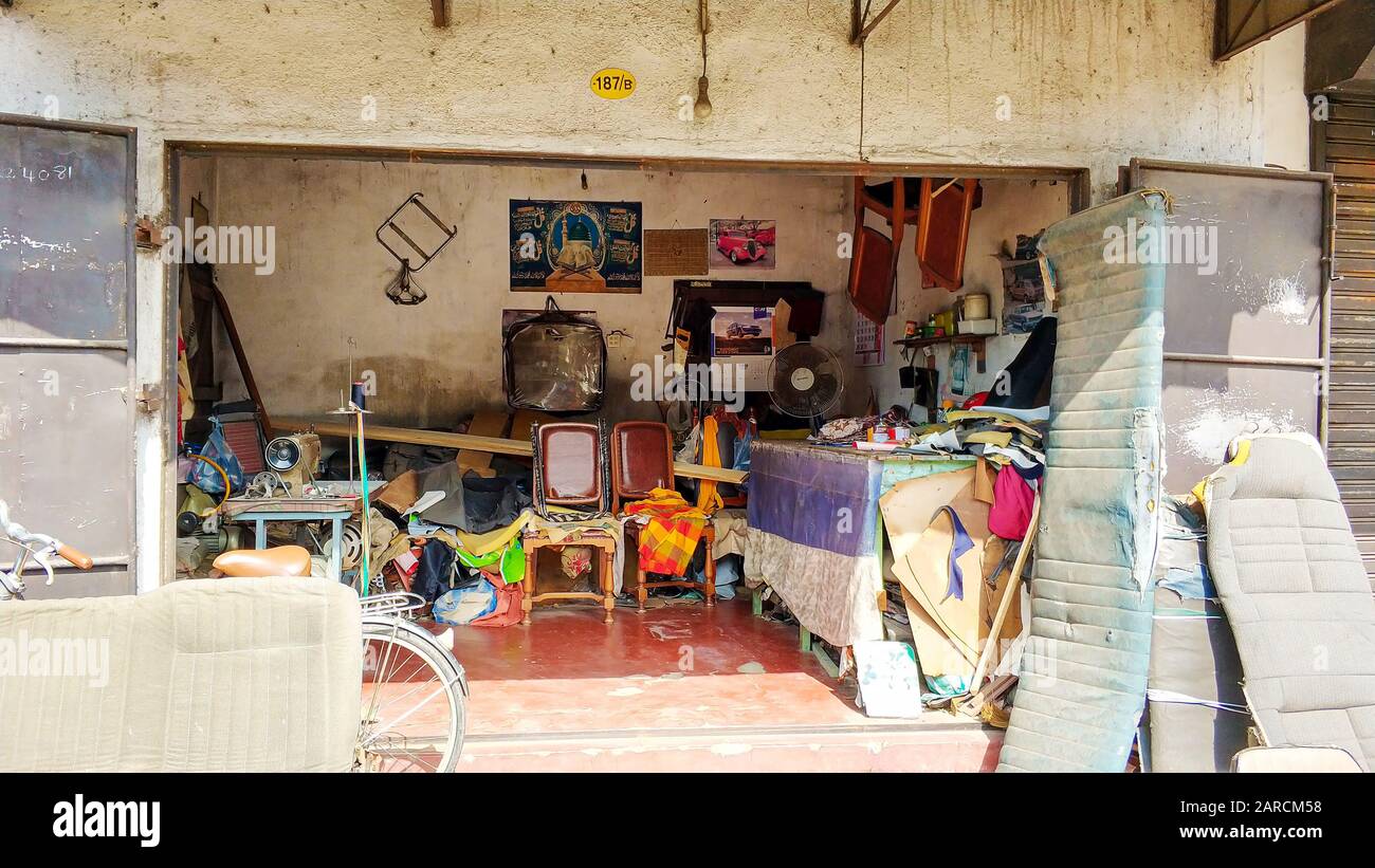 Sewing sewing clothes in Sri Lanka Stock Photo Alamy