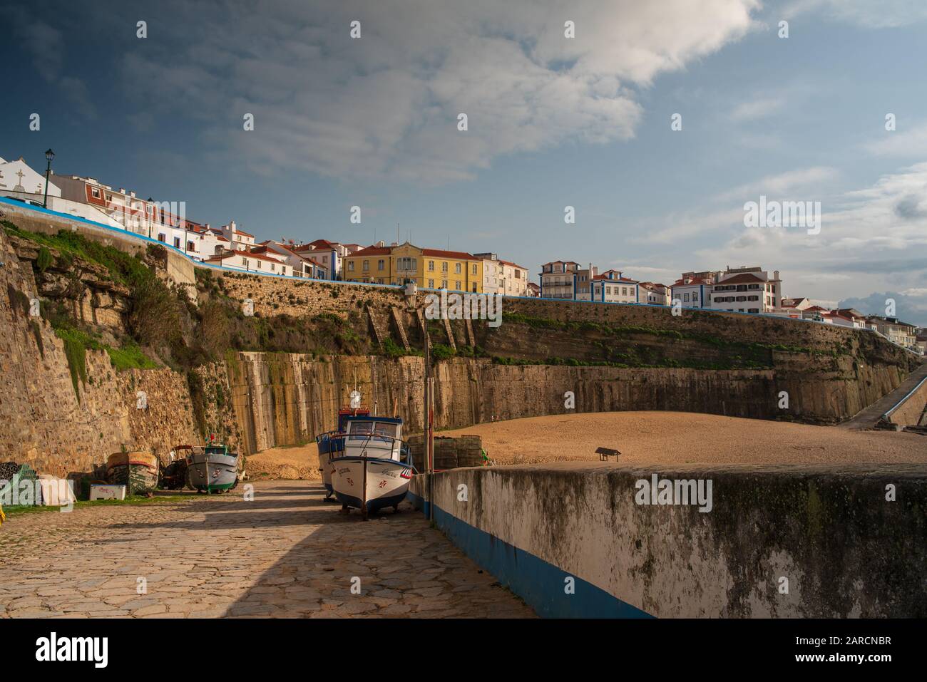 view of Ericeira village in Portugal. Stock Photo