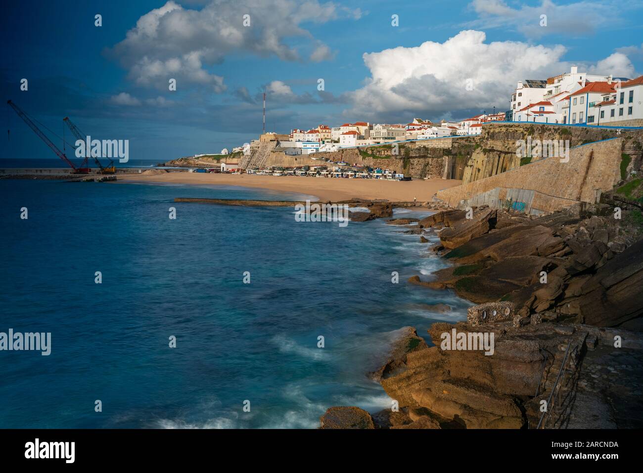 view of Ericeira village in Portugal. Stock Photo