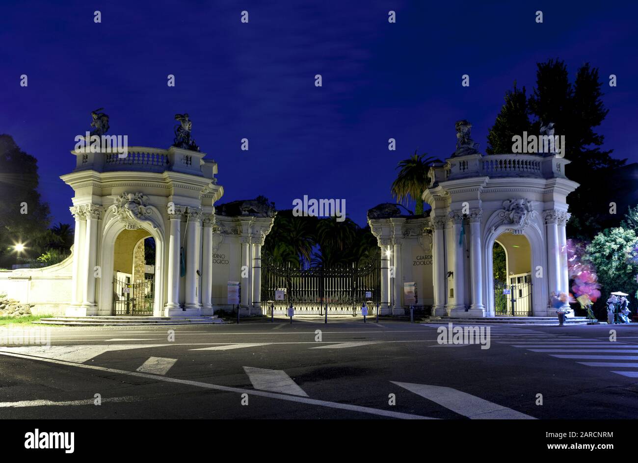 Entrance to the Rome zoo biopark Stock Photo