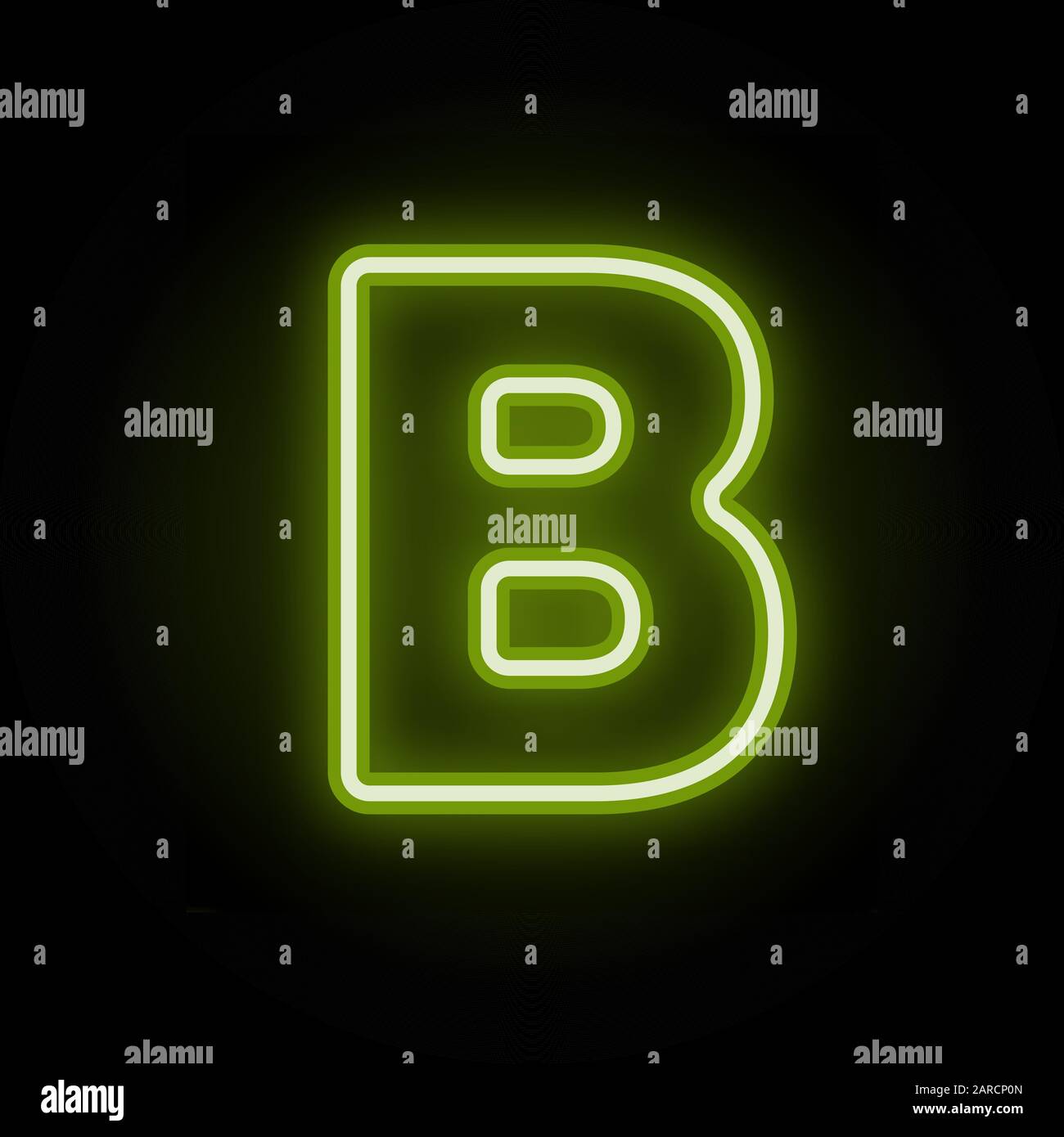 Neon Letter B Stock Vector Images - Alamy