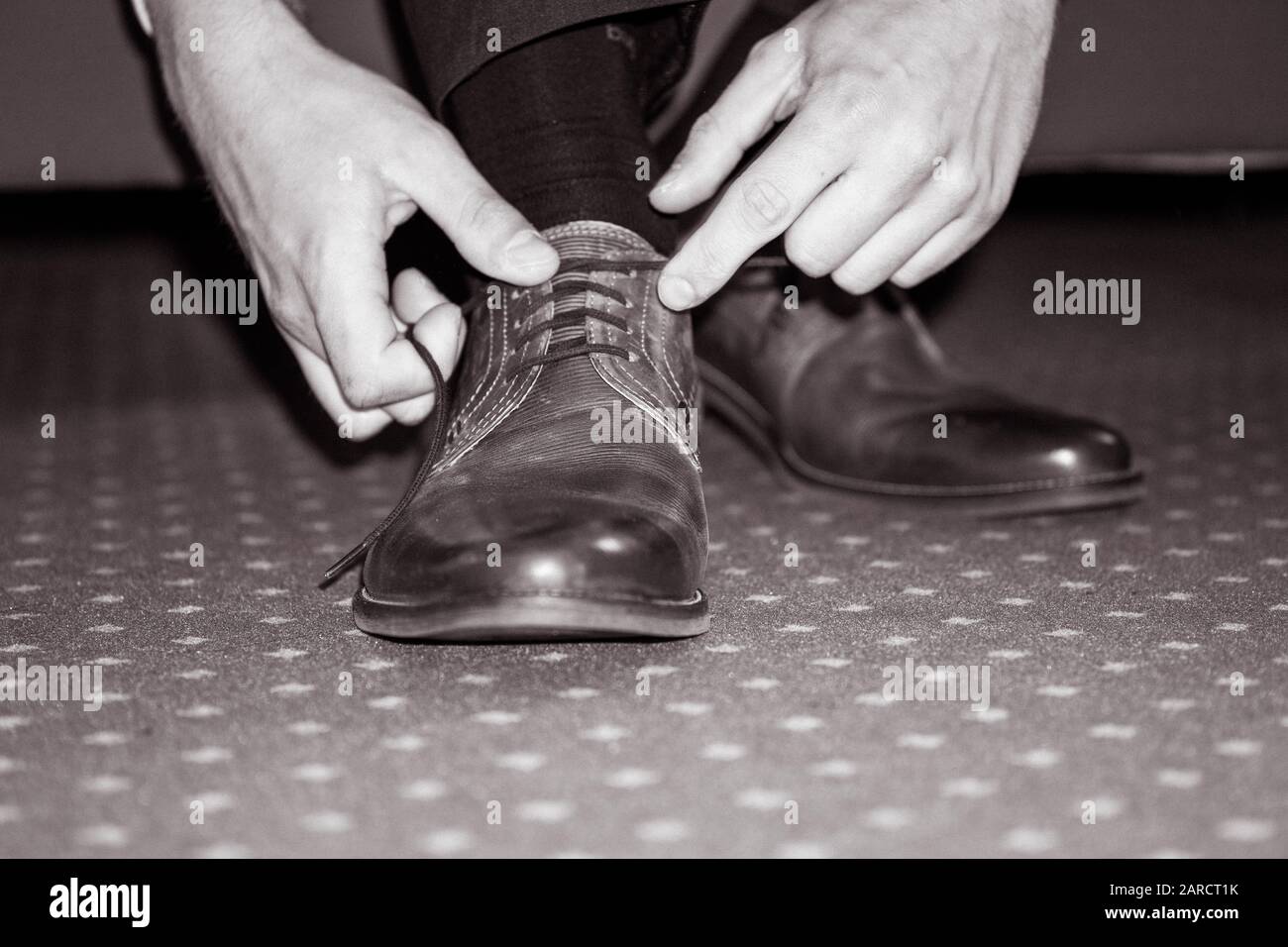Die Schuhe des Bräutigams Stock Photo