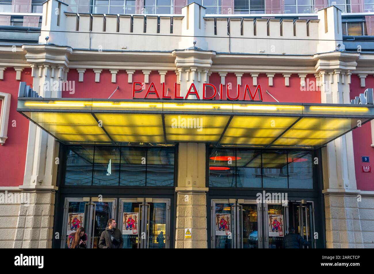 PRAGUE, CZECH REPUBLIC – JANUARY 22 2020: Entrance to Palladium shopping  mall in old town Stock Photo - Alamy
