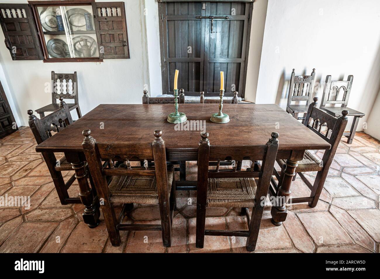 Dining room, Casa Blanca Museum, Old San Juan, Puerto Rico Stock Photo Alamy