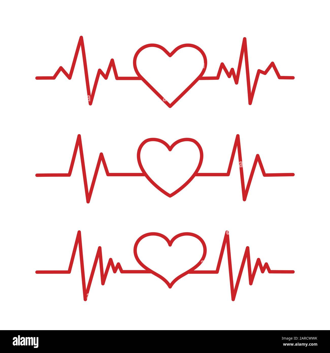 Heart icon with sign heartbeat. Vector illustration isolated. Heartbeat in  outline style. 8306604 Vector Art at Vecteezy