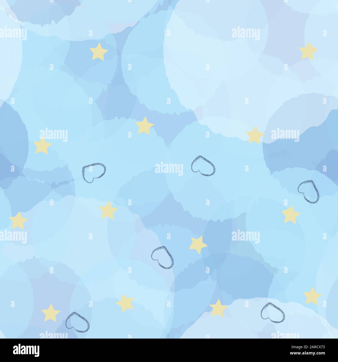 Seamless pattern with funny subtle transparent balls on beige background. Beautiful backdrop. Vector Illustration Stock Vector
