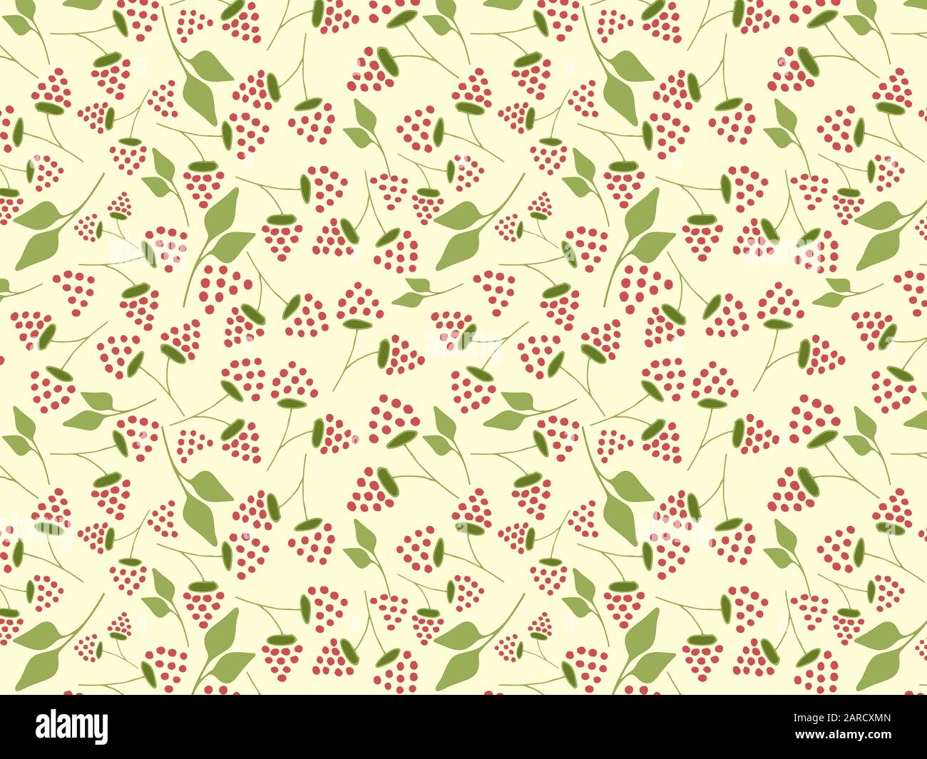 spring disposition. organic berries seamless pattern vector illustration Stock Vector
