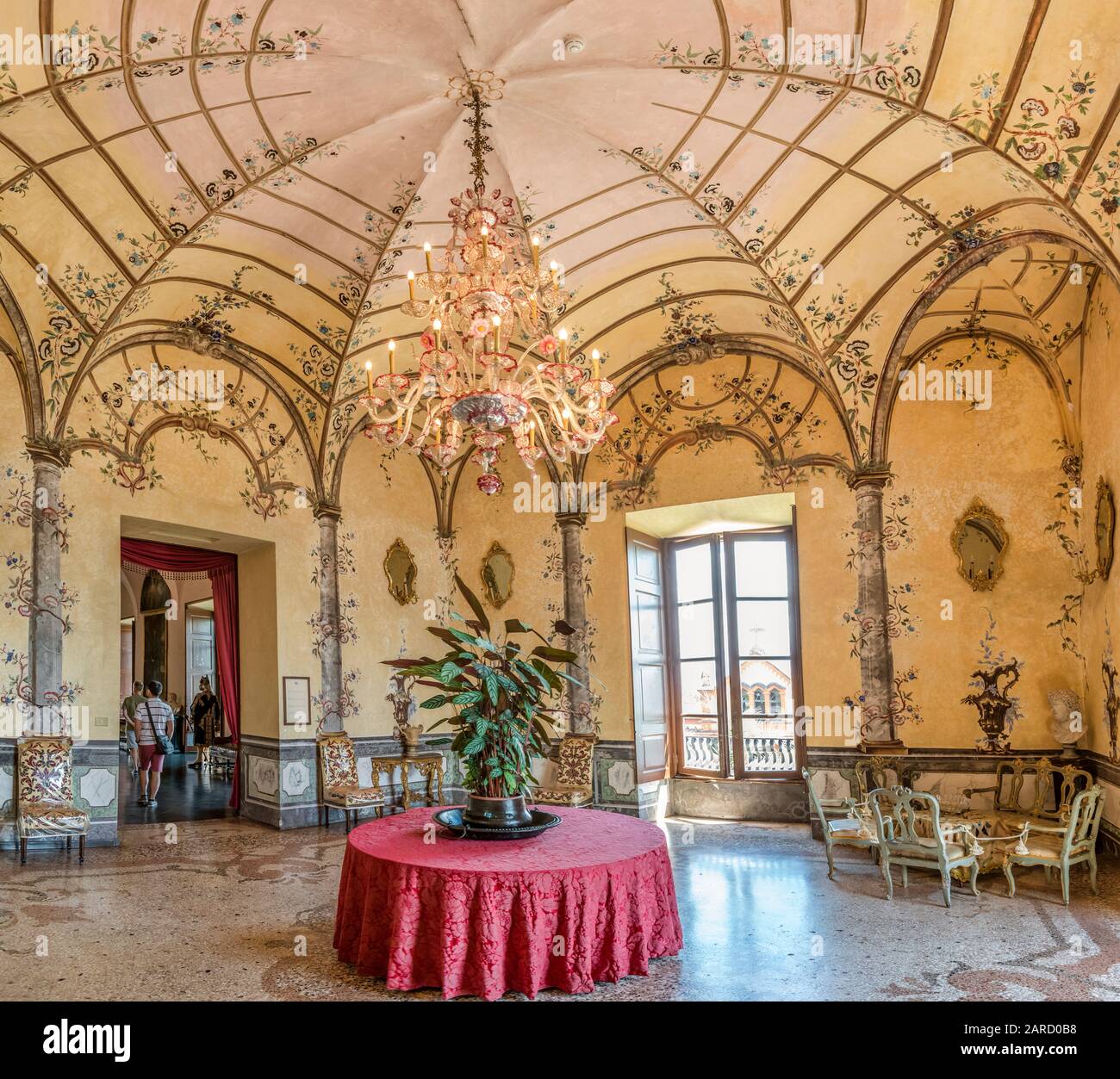 Livingroom at Palazzo Madre on Isola Madre, Lago Maggiore, Piedmont, Italy Stock Photo
