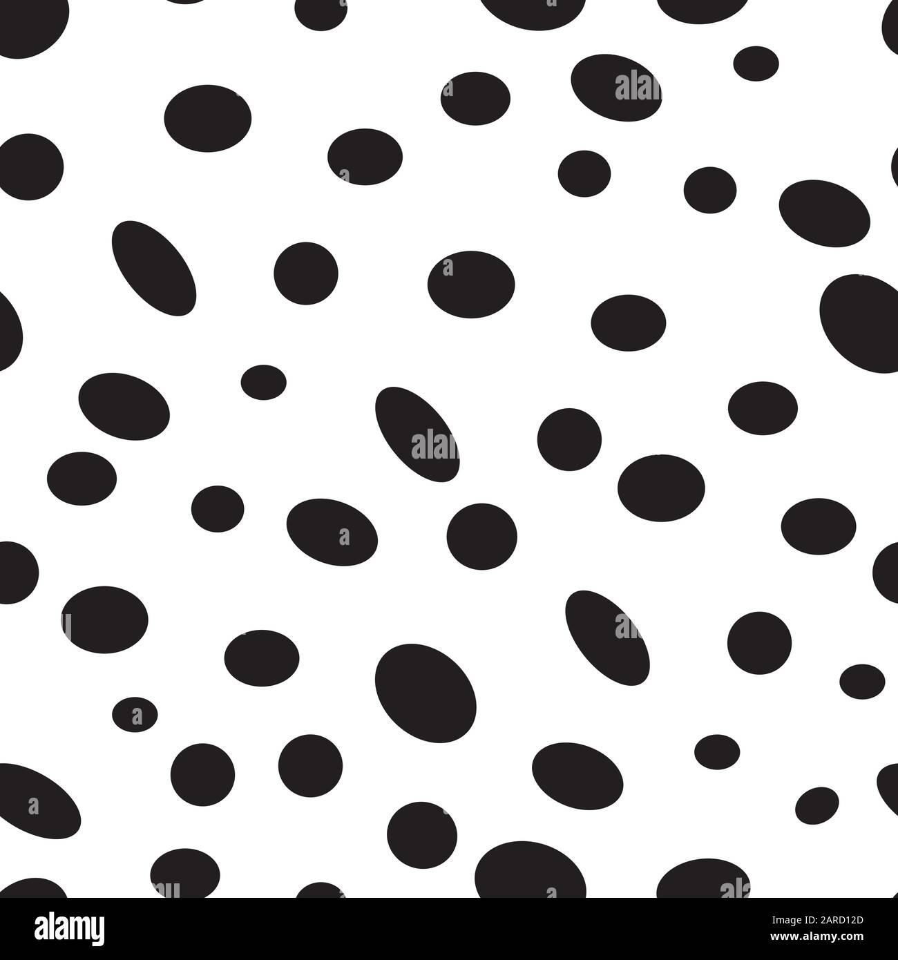 Seeing spots, Misshappen black spots on white background, seamless