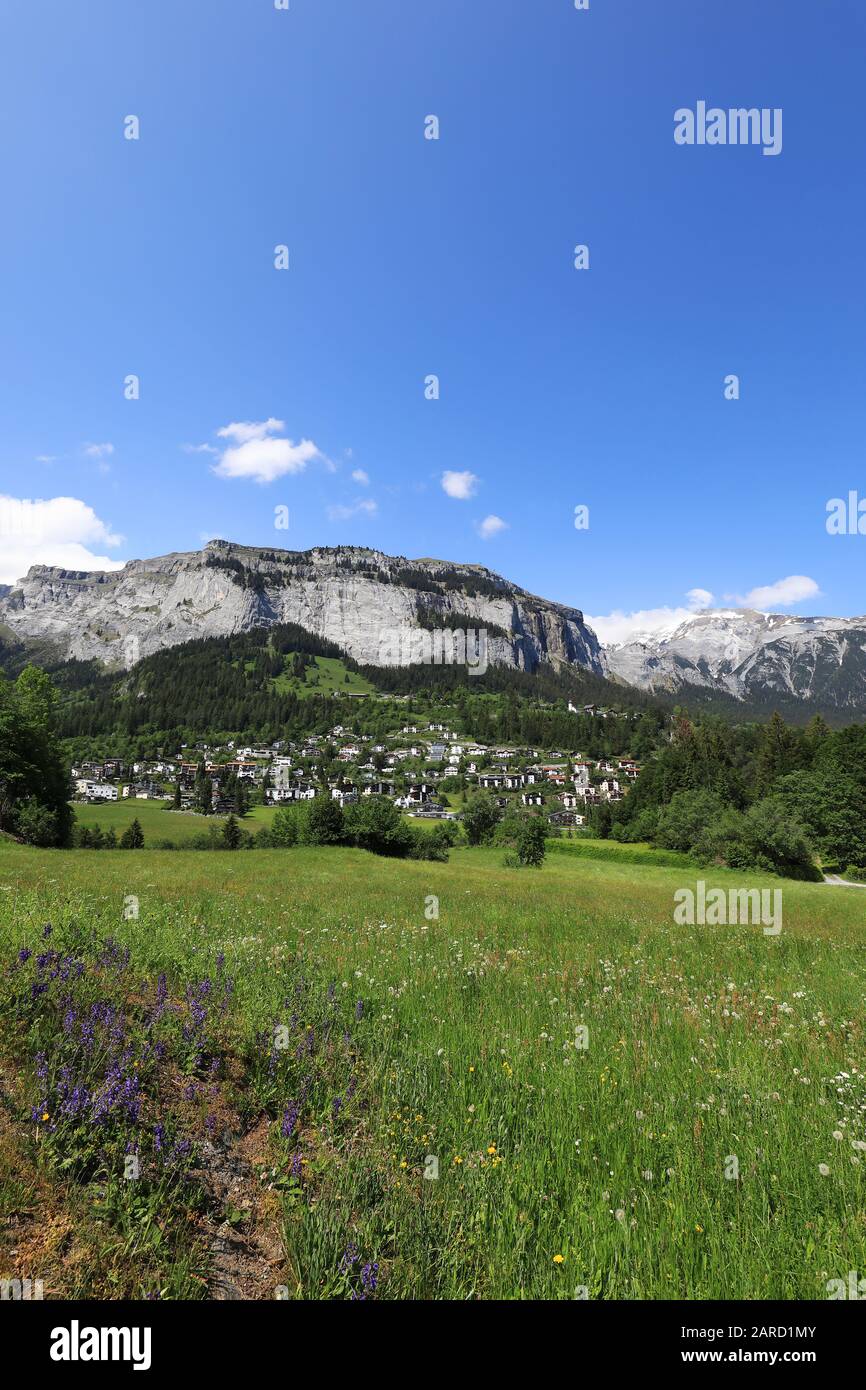 Switzerland flims alps village mountains hi-res stock photography and ...