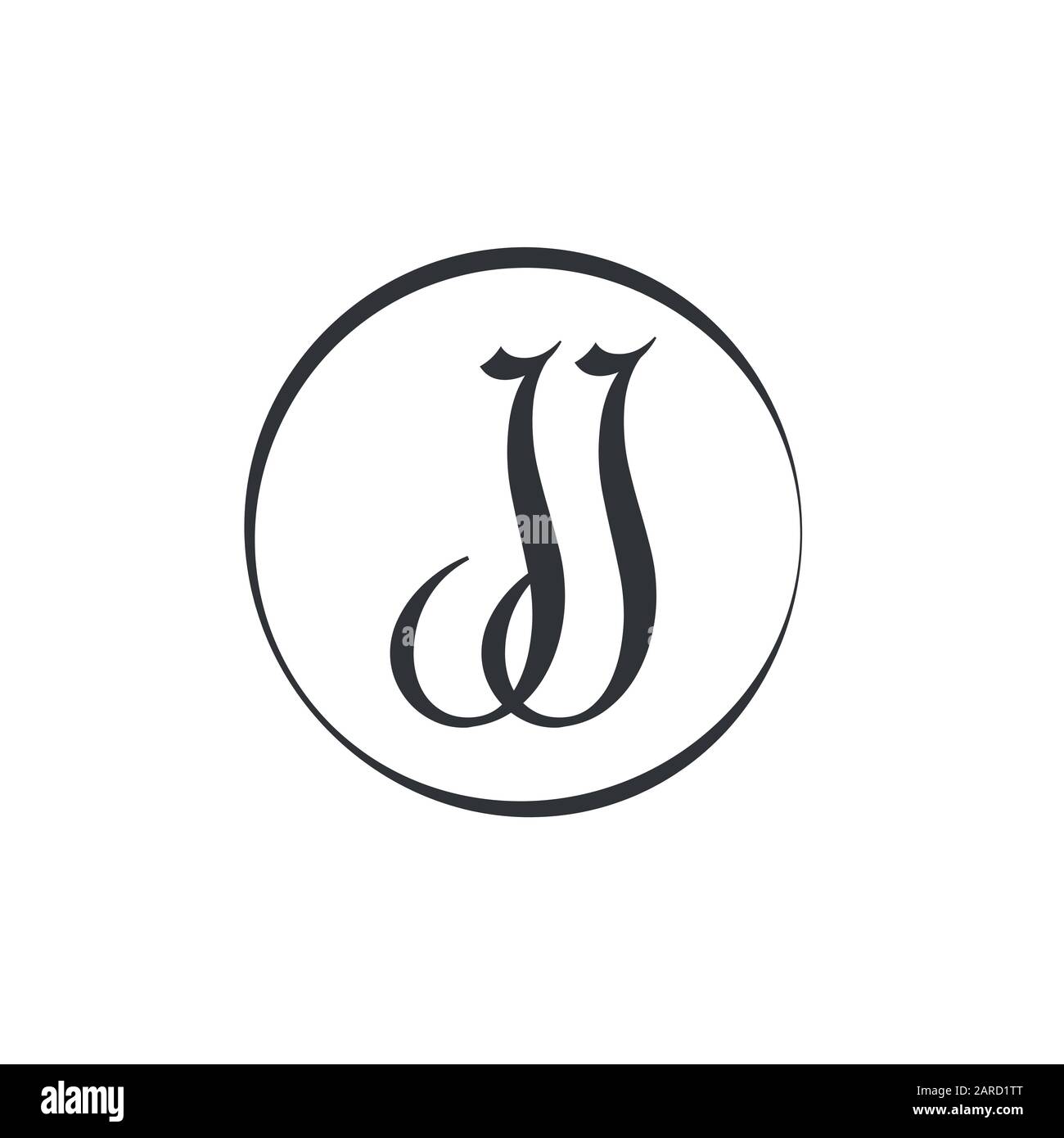 letter JJ Logo Design Vector Template. Initial Linked Letter Design JJ
