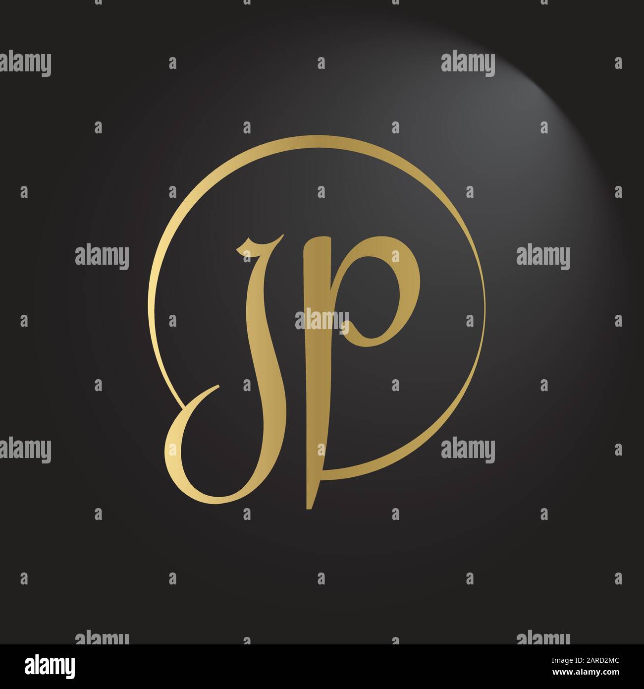letter JP Logo Design Vector Template. Initial Linked Letter Design JP Vector Illustration Stock Vector