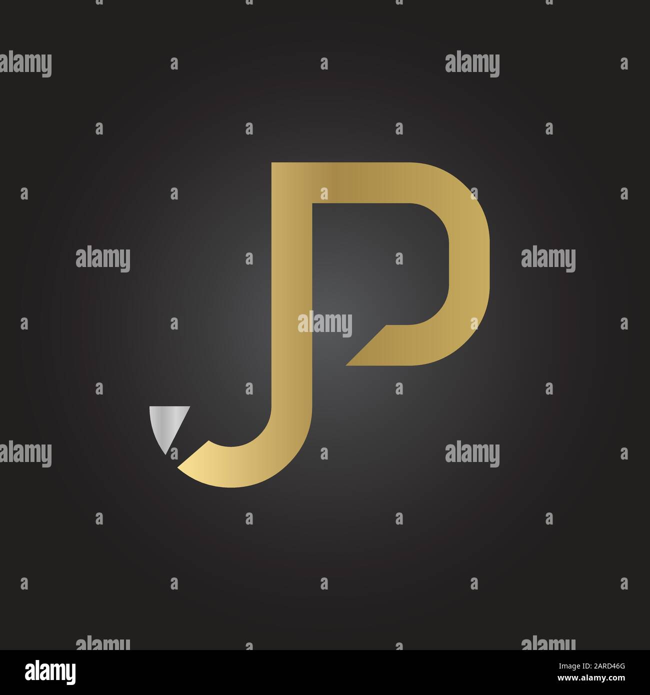 letter JP Logo Design Vector Template. Initial Linked Letter Design JP Vector Illustration Stock Vector