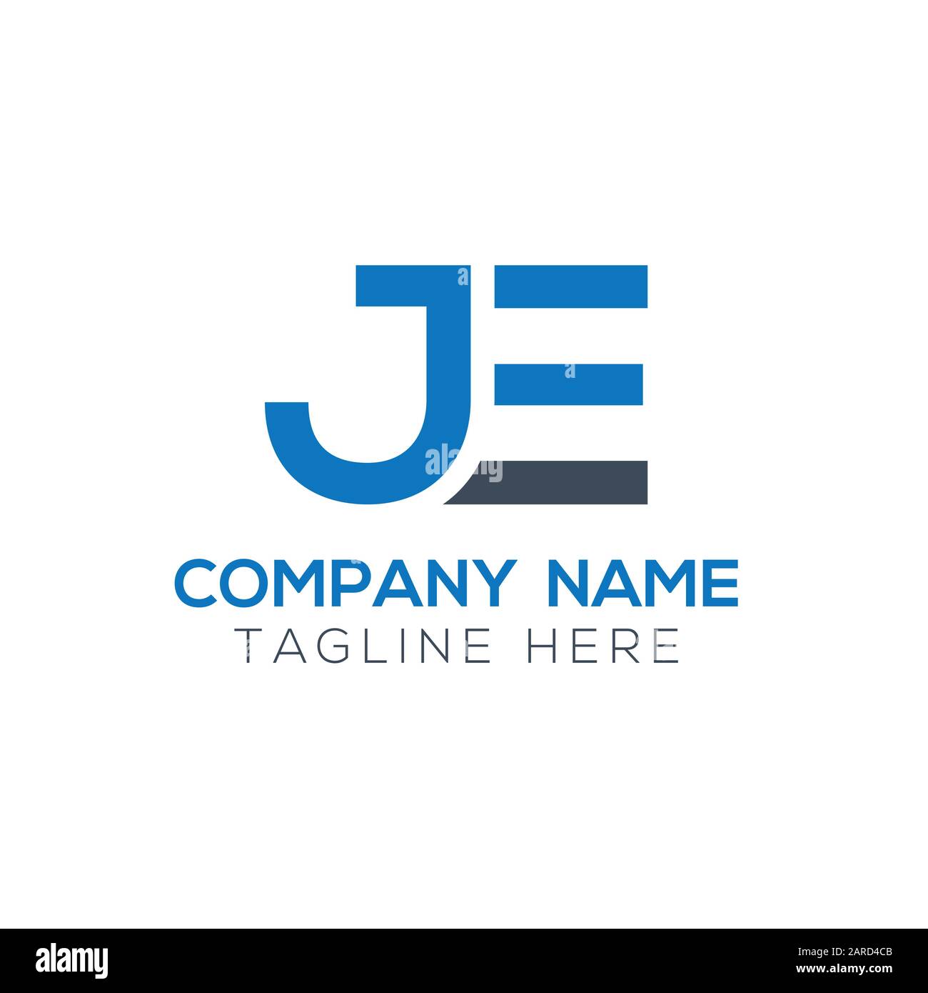 letter JE Logo Design Vector Template. Initial Linked Letter Design JE Vector Illustration Stock Vector