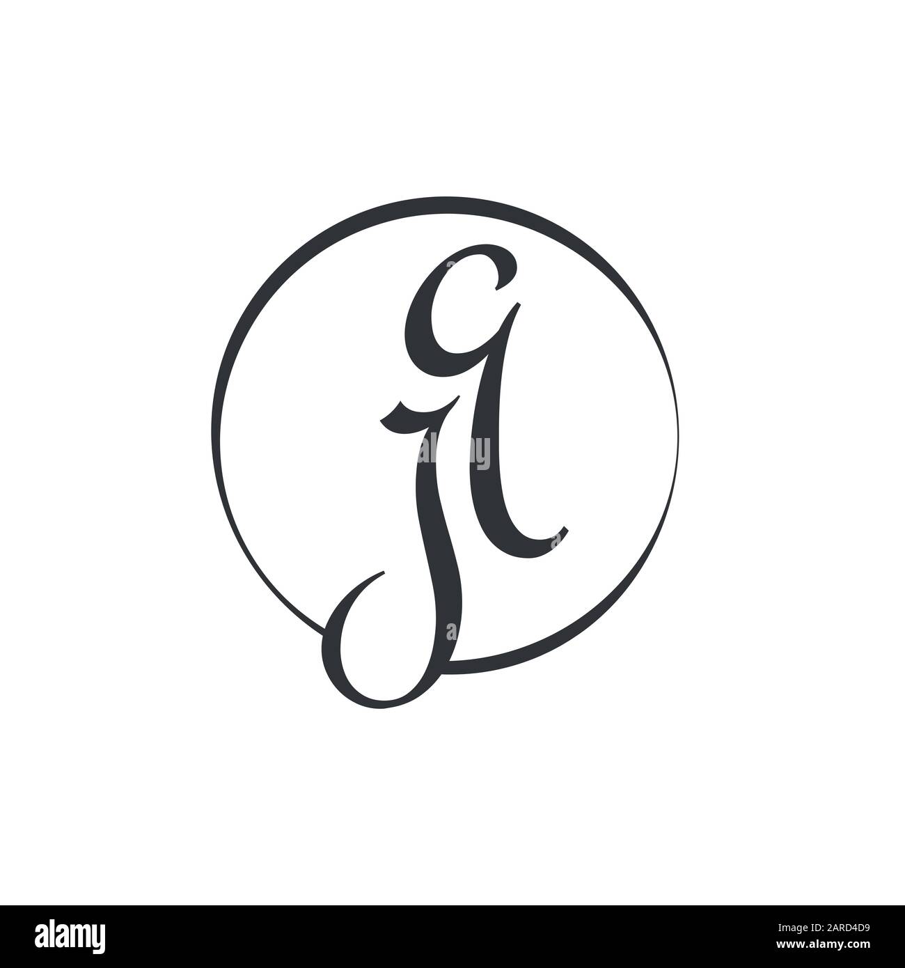Letter JQ Logo Design Vector Template Initial Linked Letter Design JQ