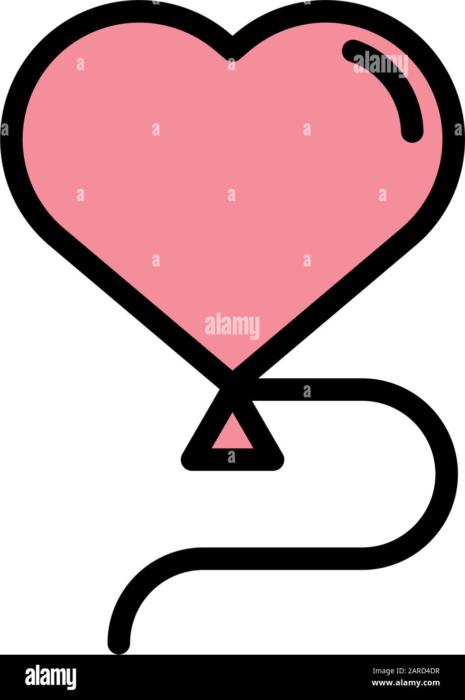 happy valentines day heart balloons helium Stock Vector Image & Art - Alamy