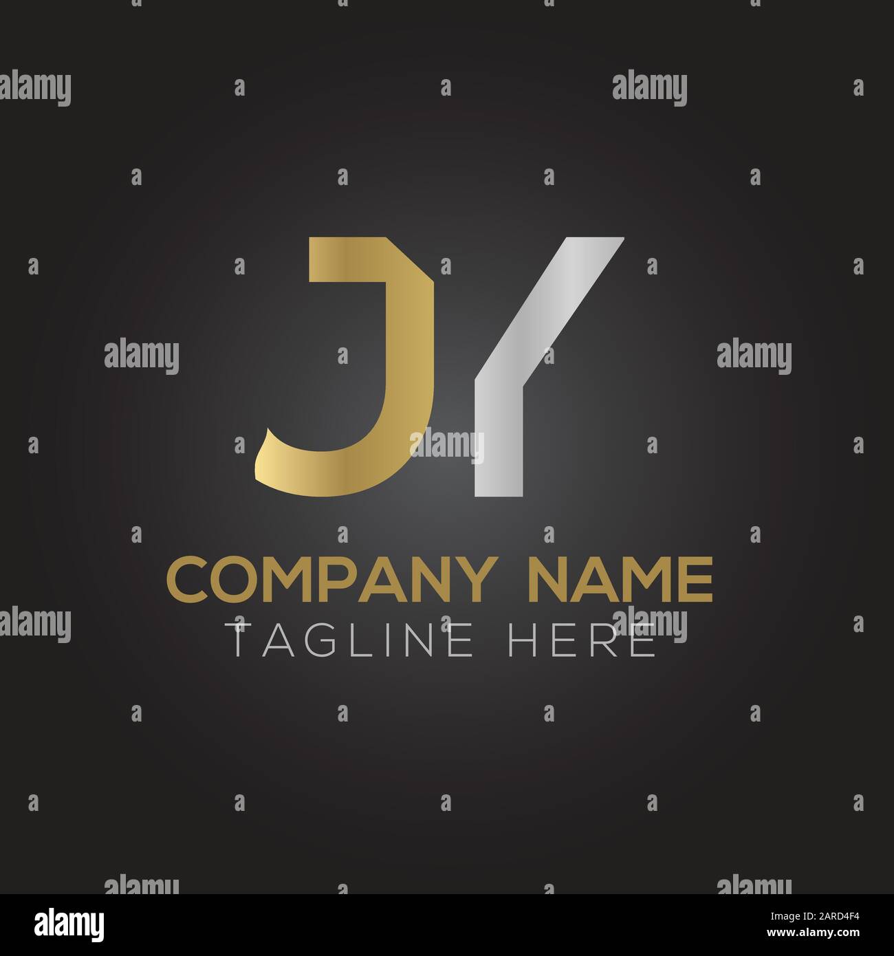 letter JY Logo Design Vector Template. Initial Linked Letter Design JY ...