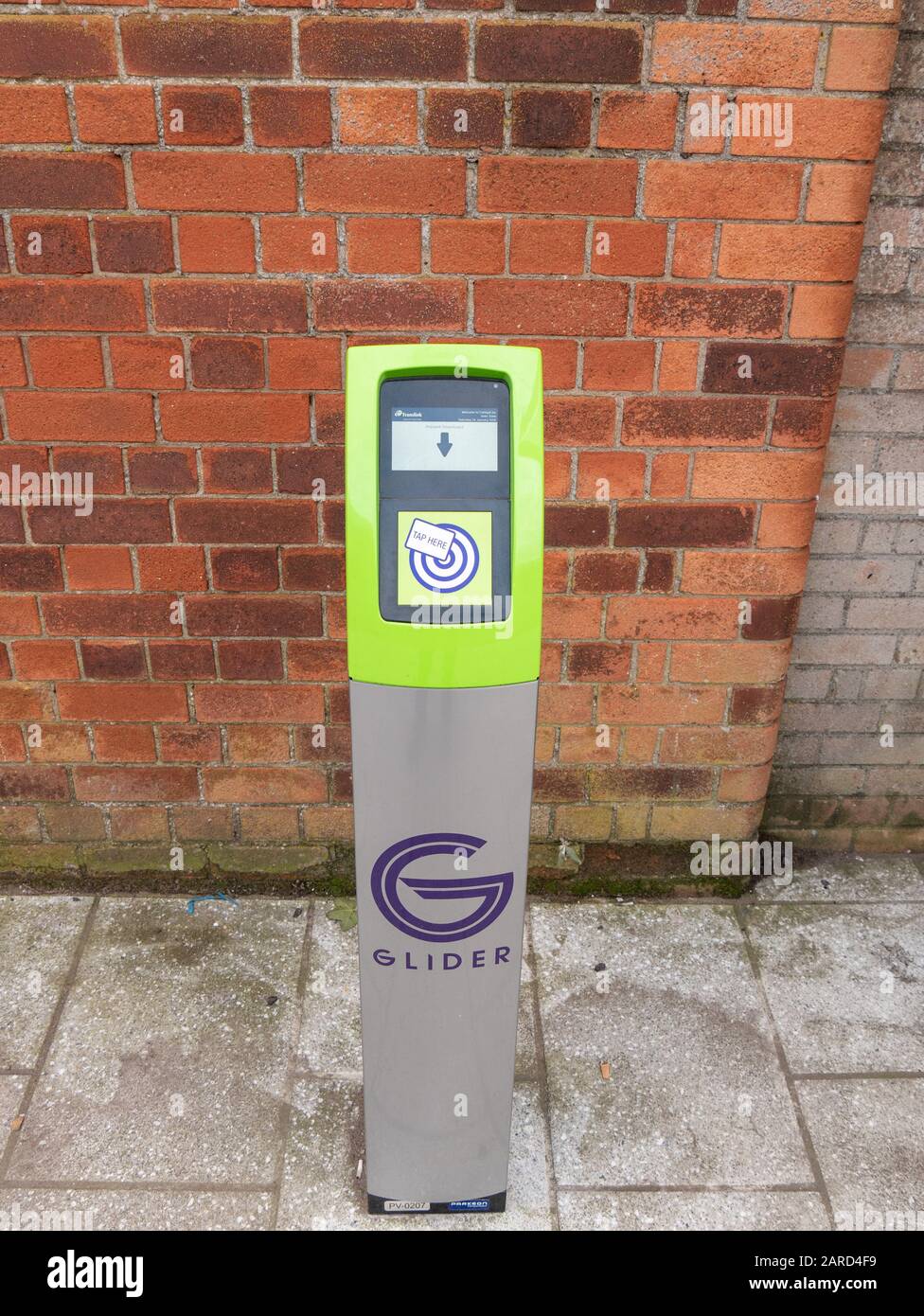 Glider Bus ticket machine Stock Photo Alamy