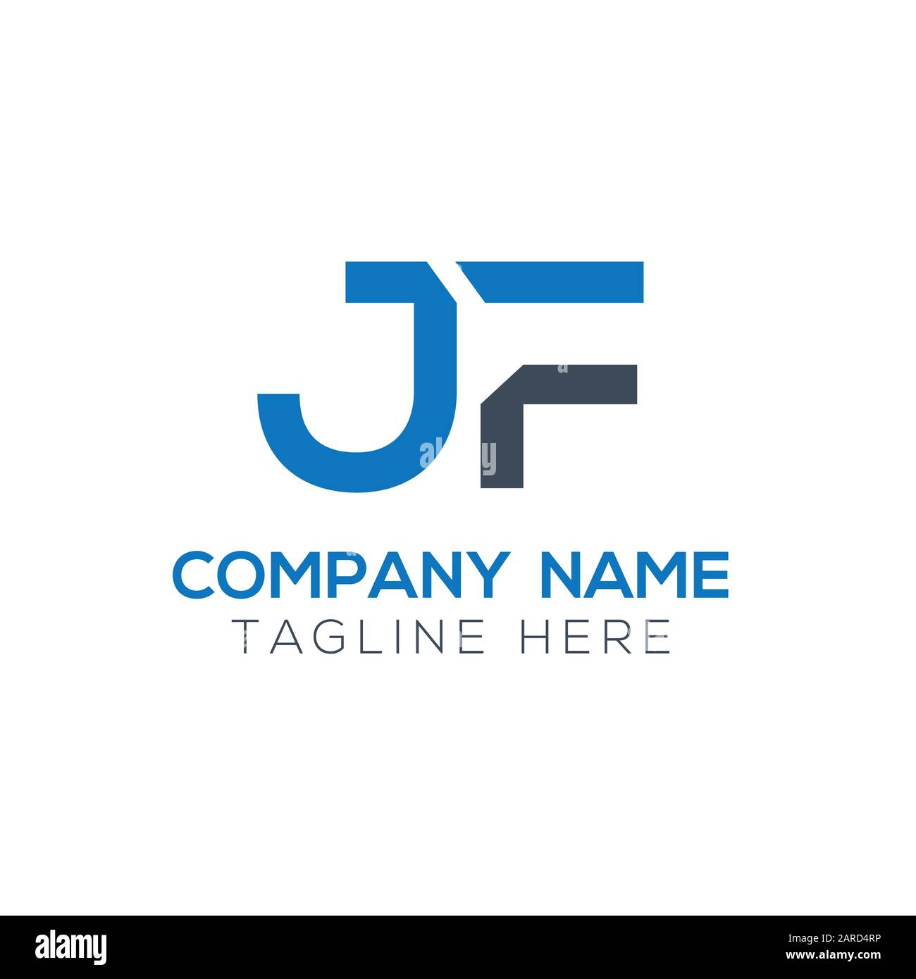 letter JF Logo Design Vector Template. Initial Linked Letter Design JF Vector Illustration Stock Vector