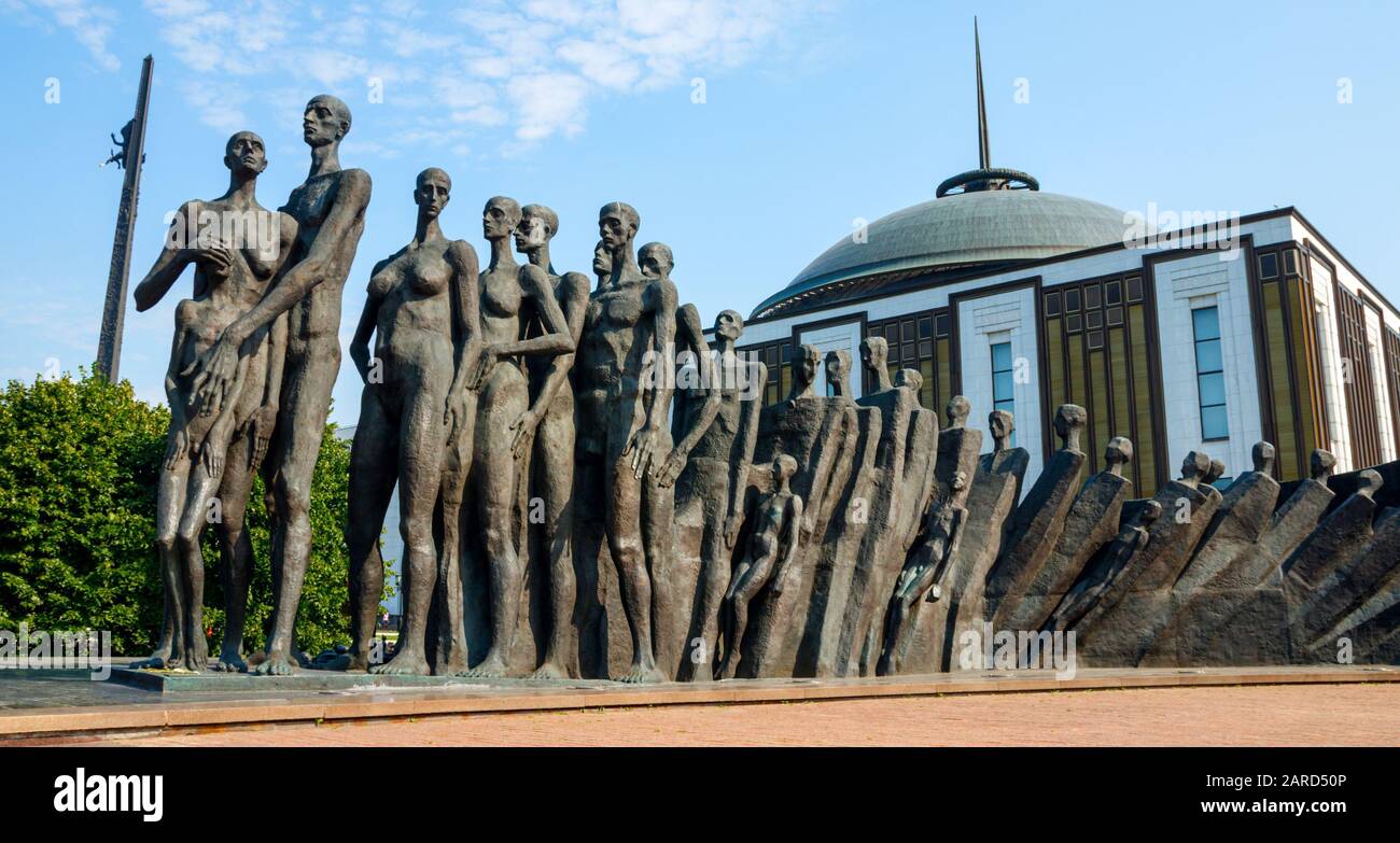 The 'Tragedy of Nations' Monument is a Holocaust memorial in the Victory Park at Poklonnaya Hill. Moscow, Russia. Stock Photo