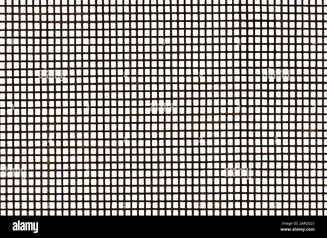 mesh texture square grid is shot close up on a white background Stock ...