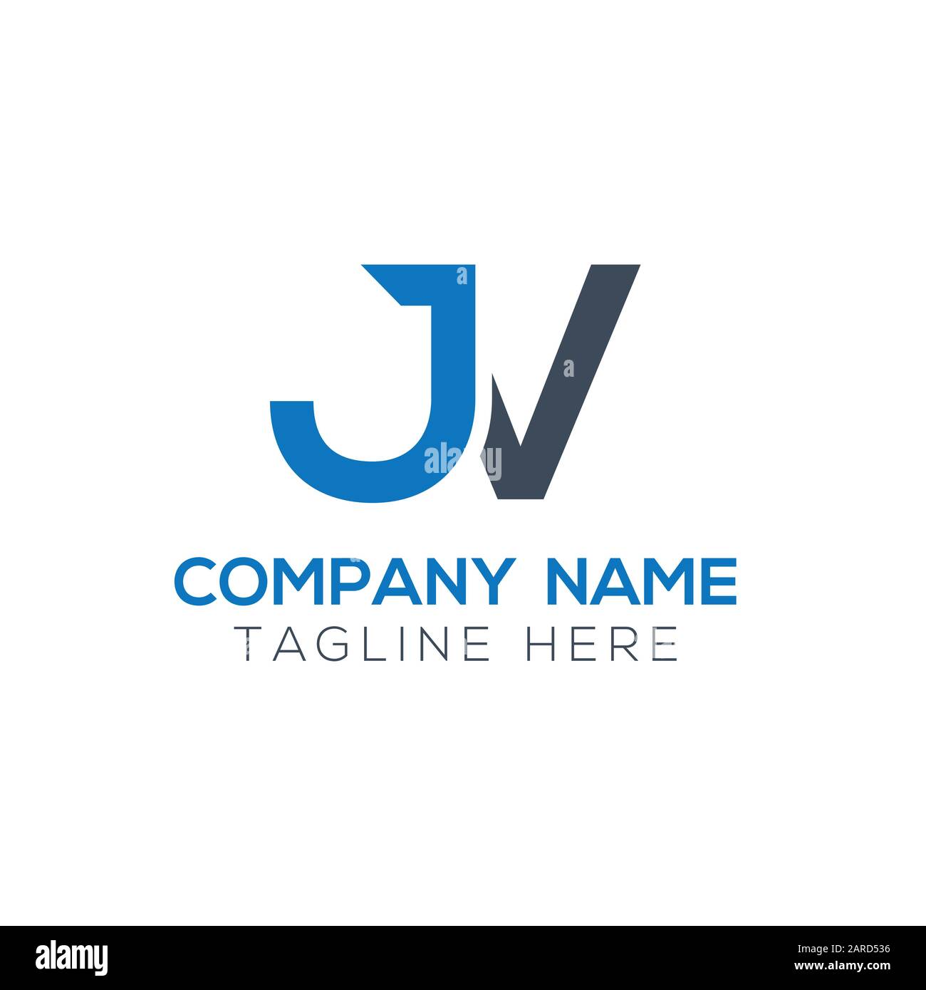 letter JV Logo Design Vector Template. Initial Linked Letter Design JV Vector Illustration Stock Vector