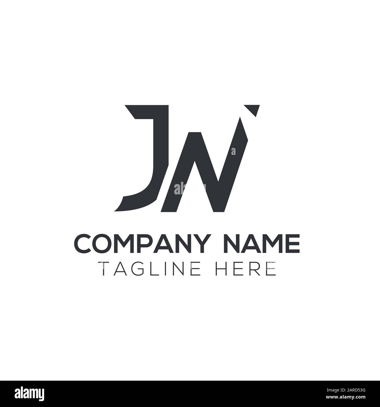 letter JN Logo Design Vector Template. Initial Linked Letter Design JN ...