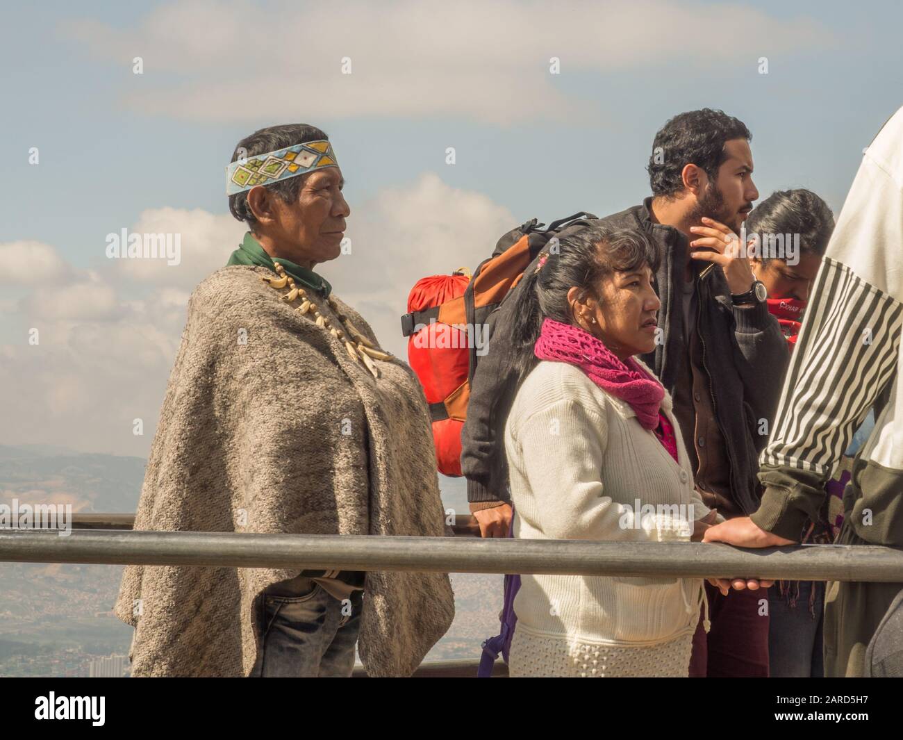 Bogota, Colombia - December 01, 2017: A tribe from the north of