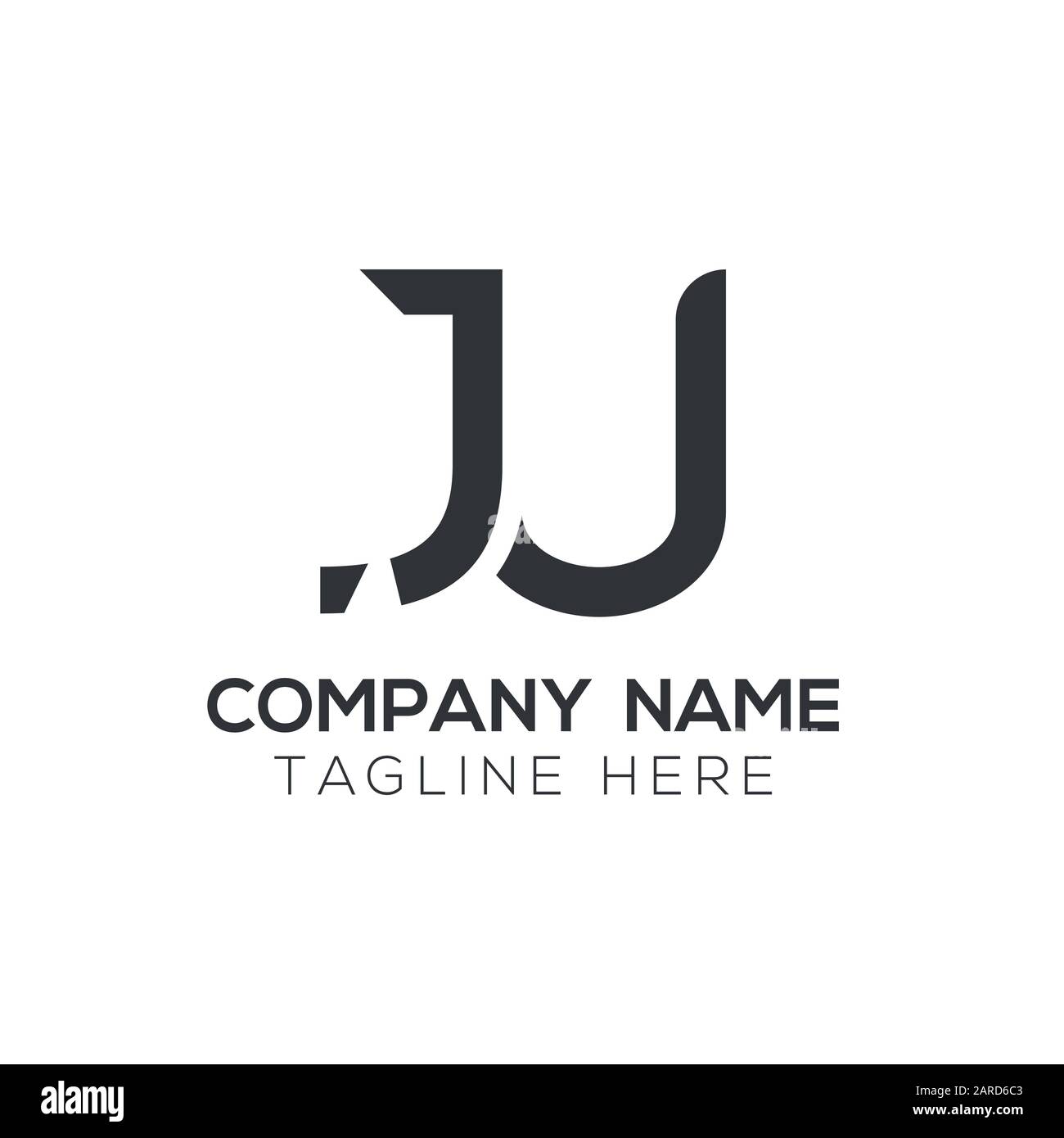 letter JU Logo Design Vector Template. Initial Linked Letter Design JU Vector Illustration Stock Vector