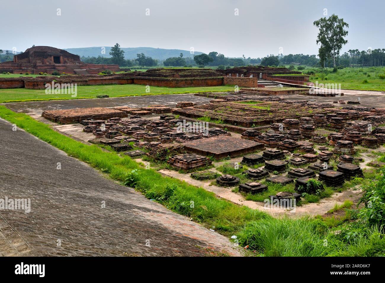 The historical monument of Vikramshila University, Vikramshila, Kahalgaon,  Bihar,India. August 2019 Stock Photo