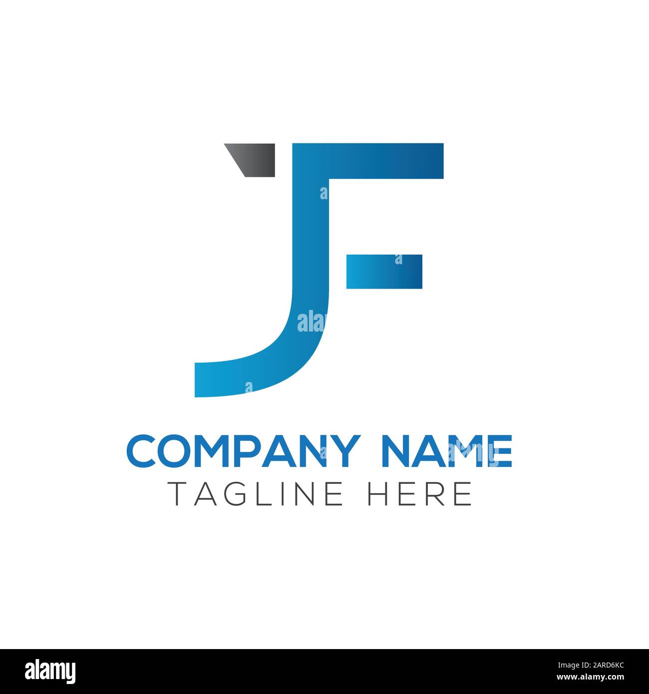 letter JF Logo Design Vector Template. Initial Linked Letter Design JF Vector Illustration Stock Vector