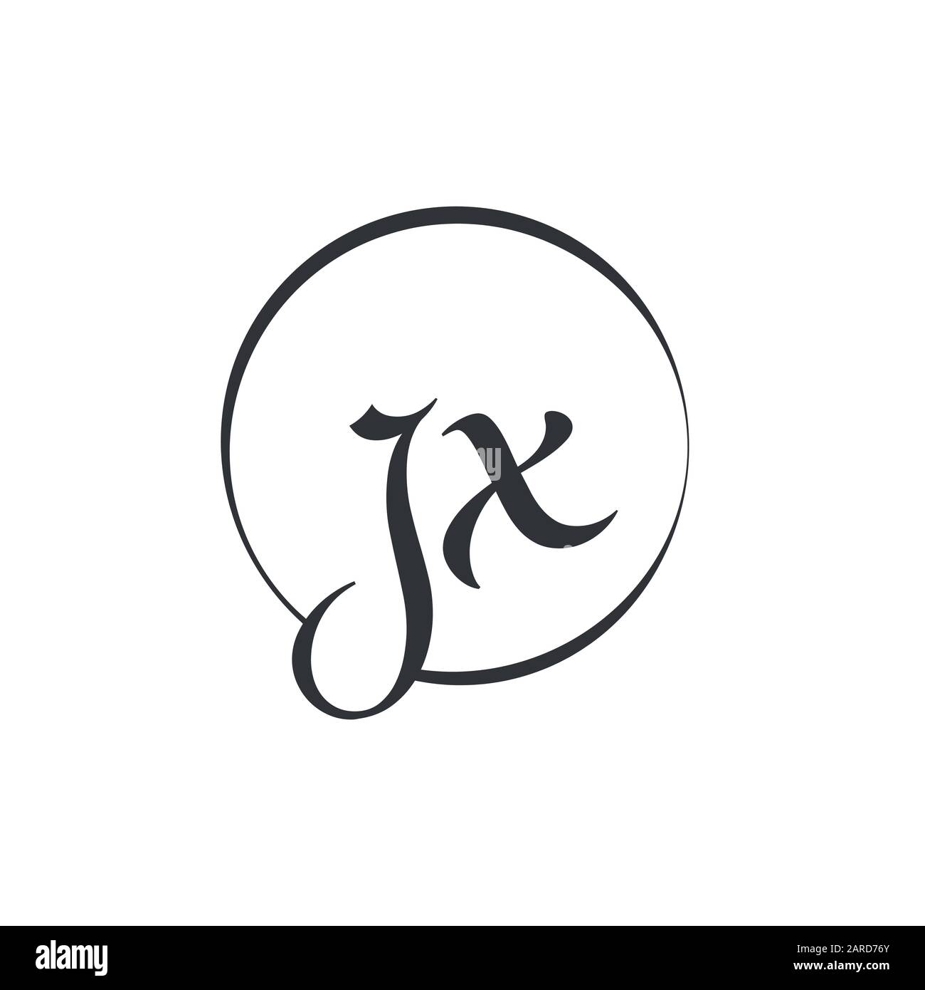letter JX Logo Design Vector Template. Initial Linked Letter Design JX