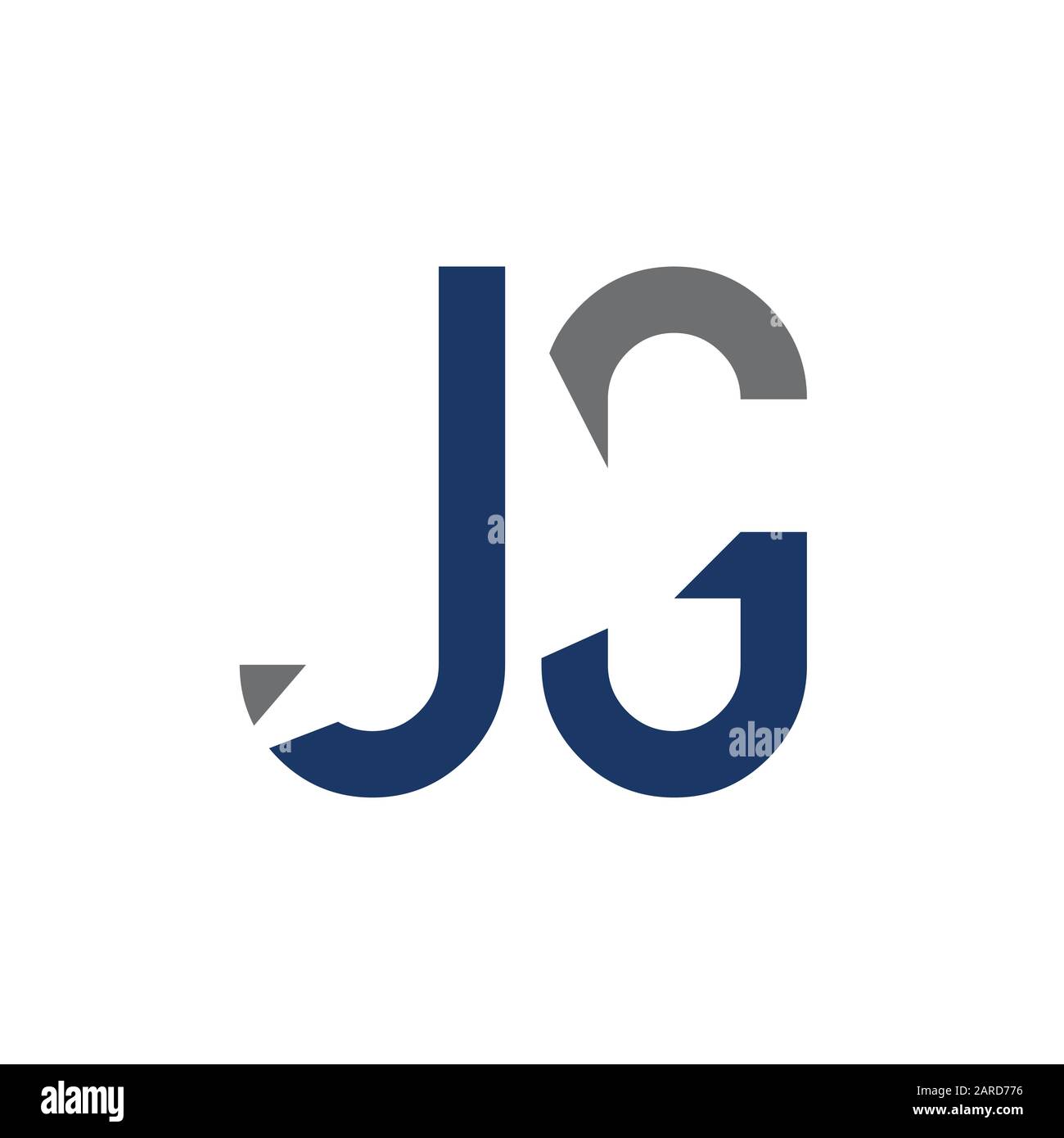 letter JG Logo Design Vector Template. Initial Linked Letter Design JG