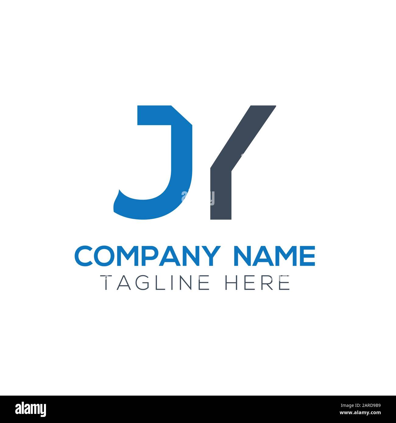 letter JY Logo Design Vector Template. Initial Linked Letter Design JY