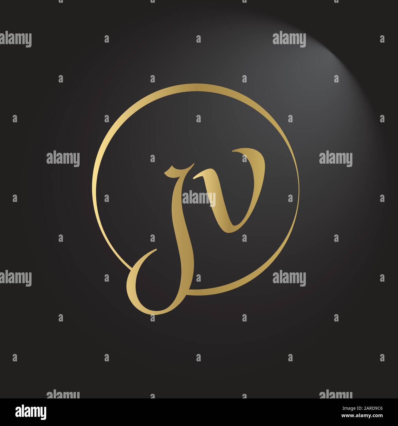 letter JV Logo Design Vector Template. Initial Linked Letter Design JV Vector Illustration Stock Vector