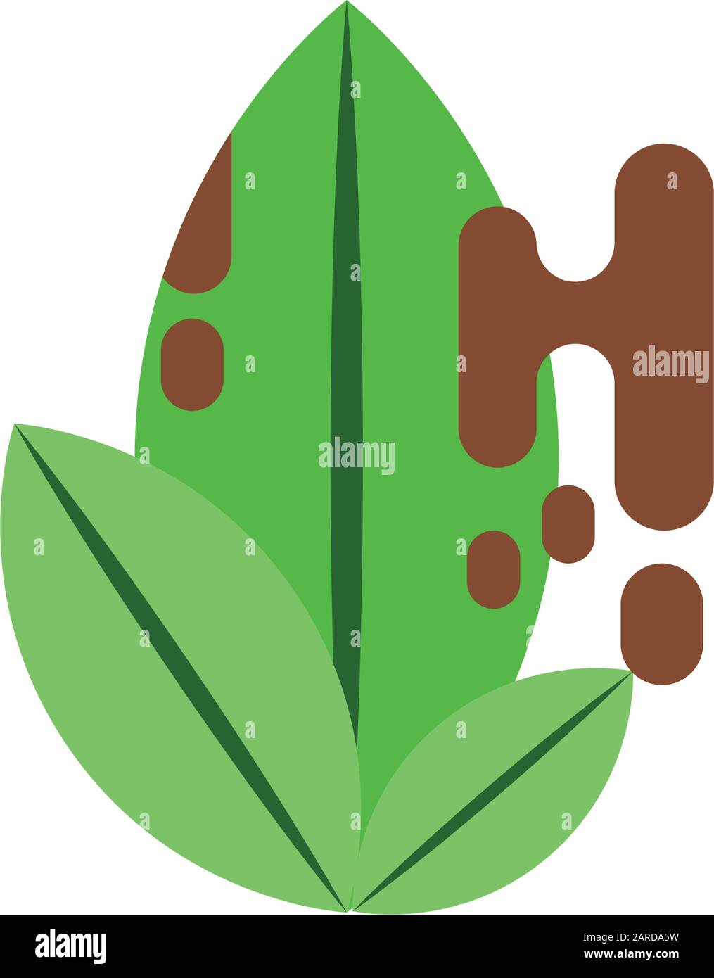 Leaves with waste design, Pollution factory environment dirty danger