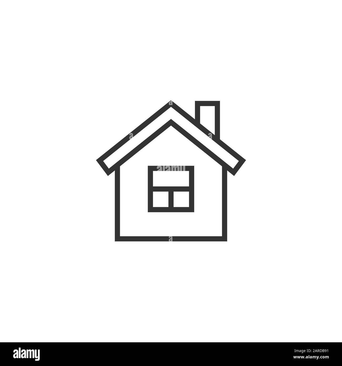 Building icon in flat style. Home vector illustration on white isolated ...