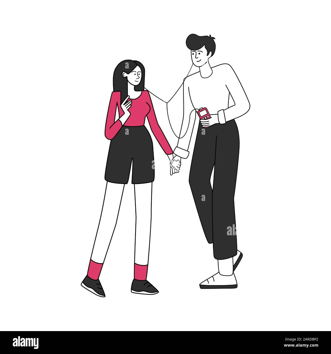 Music Lovers Couple Vector Illustration Favorite Song Romantic Atmosphere Young Girl And Boy Holding Hands People Listening To Music Flat Contour Characters Isolated On White Background Stock Vector Image Art Music Lovers Couple Vector Illustration Favorite Song Romantic Atmosphere Young Girl And Boy Holding Hands People Listening To Music Flat Contour Characters Isolated On White Background Stock Vector Image Art