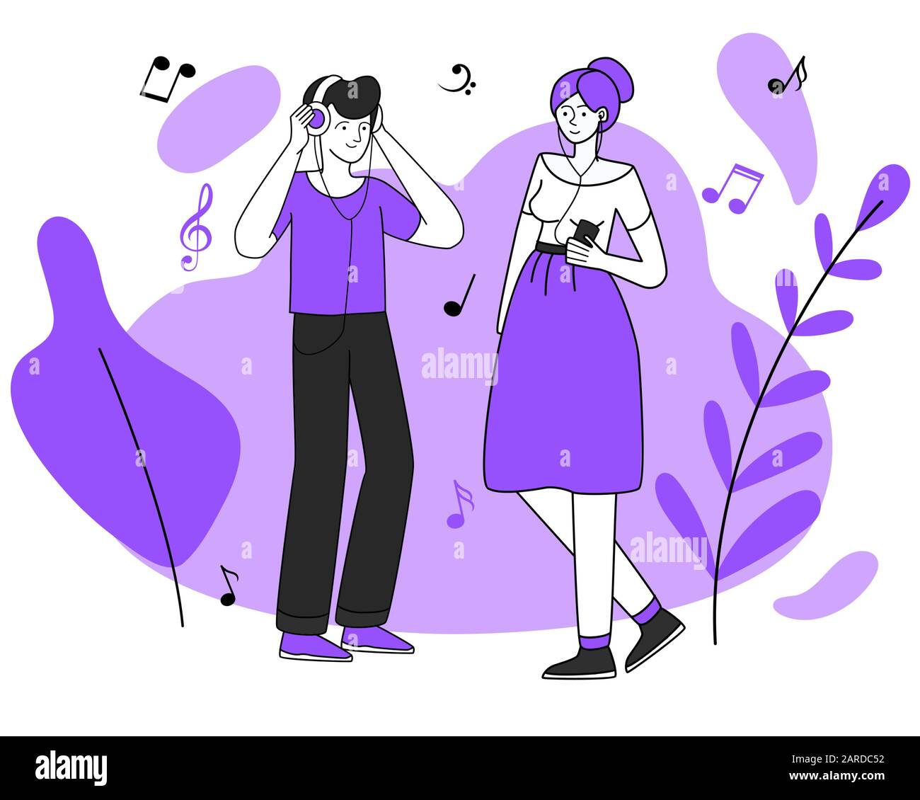 Relax Listener Image Female relax Stock Vector Images - Alamy
