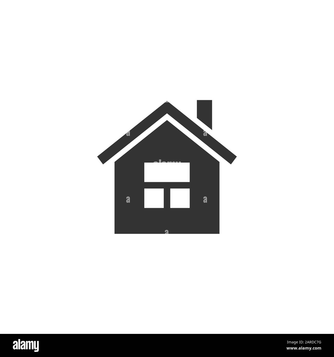 Building icon in flat style. Home vector illustration on white isolated ...