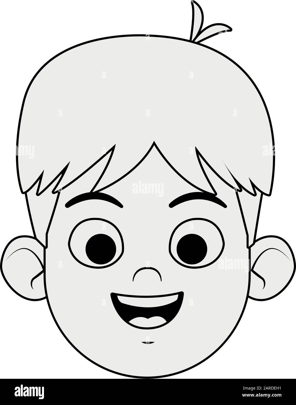 cartoon happy boy smiling icon, flat design Stock Vector Image & Art ...