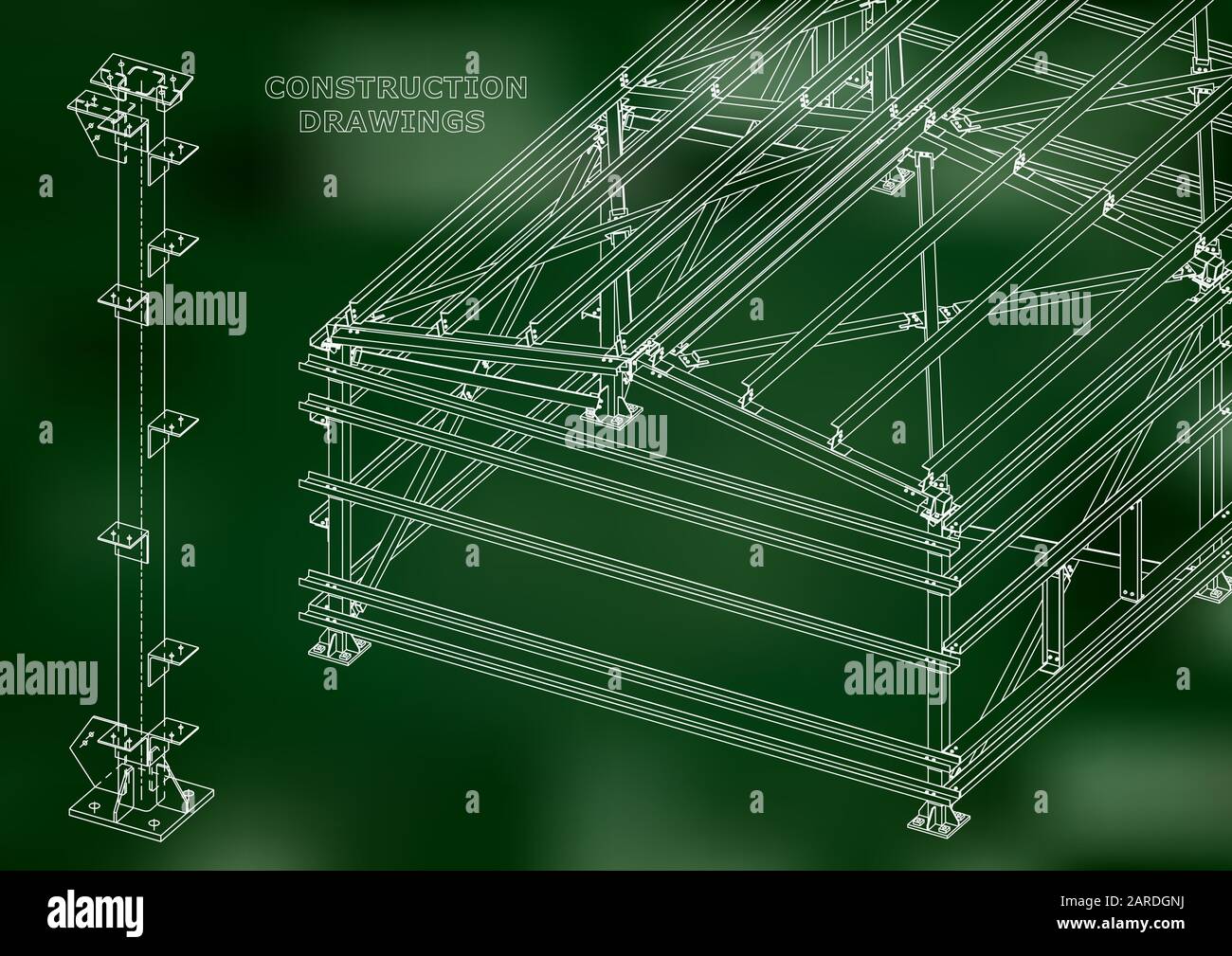 Building Metal Constructions Volumetric Constructions 3d Design