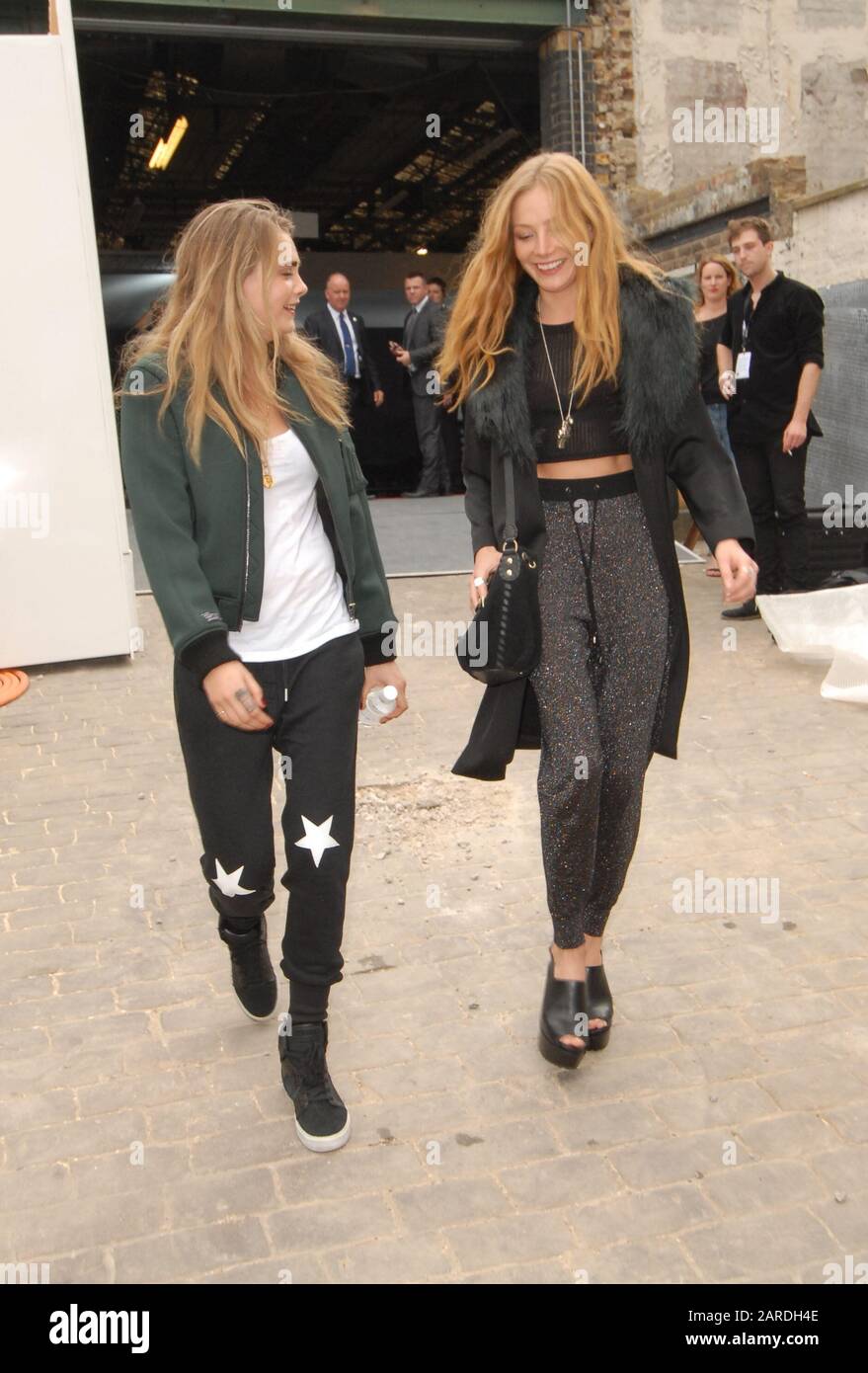 Cara Delevingne And Clara Paget The Topshop Show Space 277a Gray S Inn Road London Stock Photo Alamy