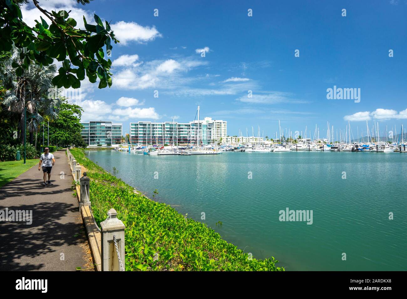 View across Breakwater Marina from The Strand, Townsville, Queensland, Australia Stock Photo