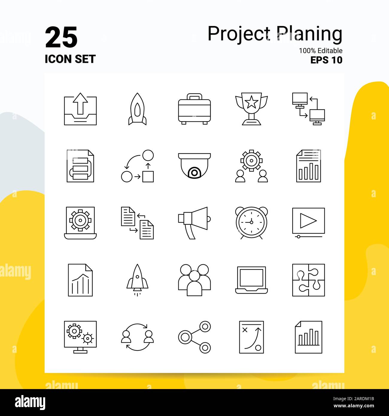 25 Project Planing Icon Set 100 Editable Eps 10 Files Business Logo Concept Ideas Line Icon Design Stock Vector Image Art Alamy