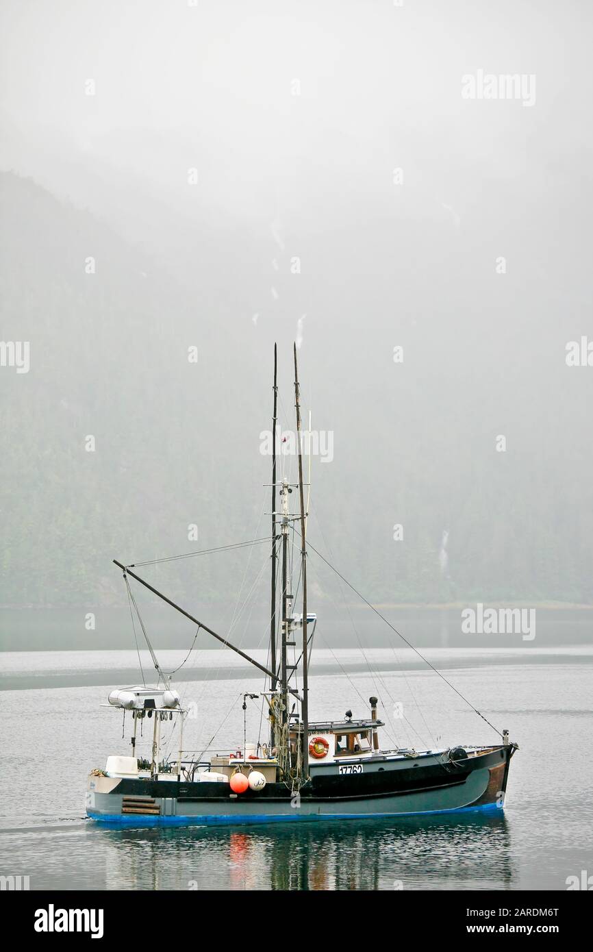 Fishing boat in Pelican Harbor on the Lisianski Inlet on Chichagof
